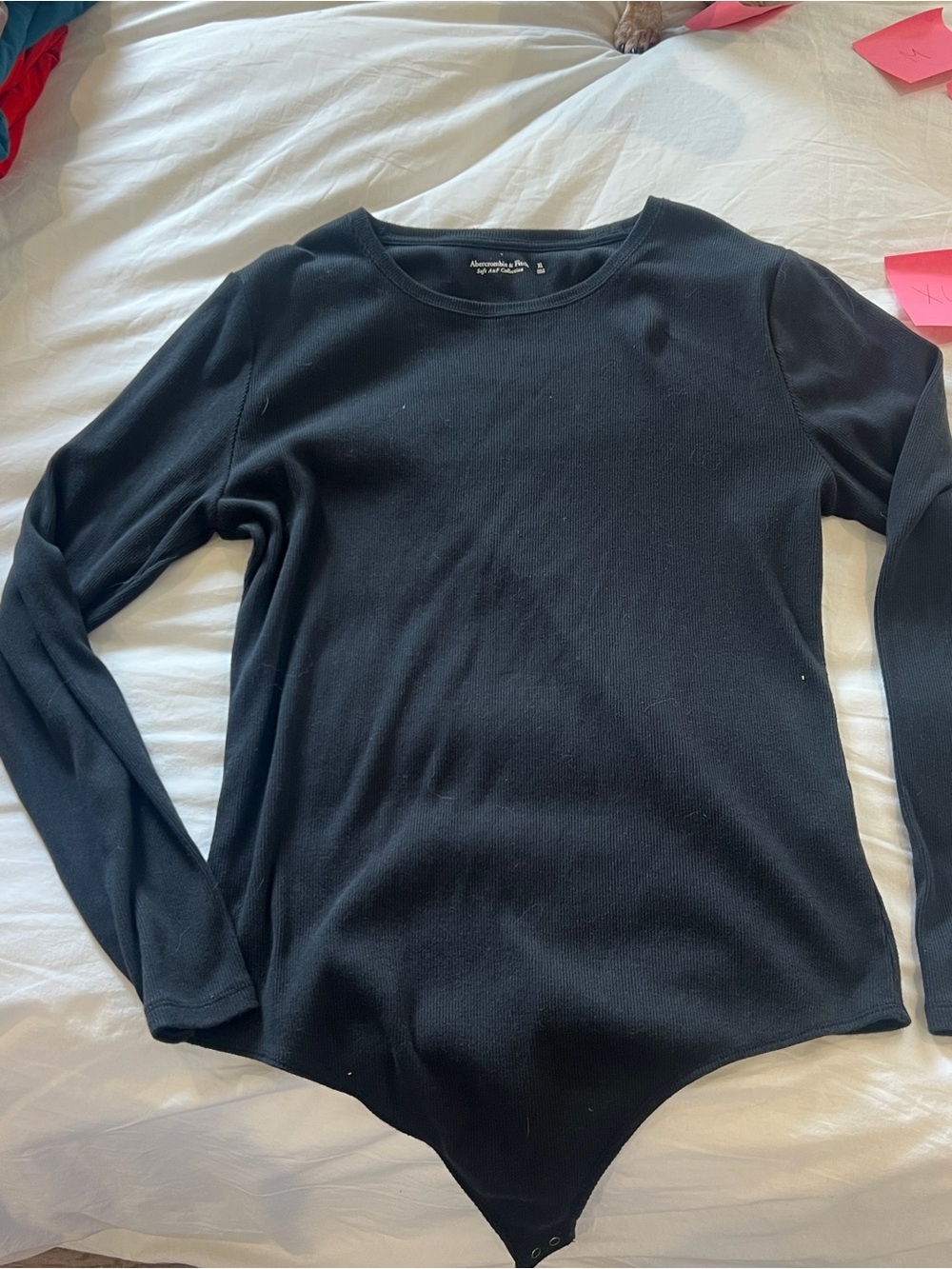 Abercrombie & Fitch Black Long Sleeve Bodysuit